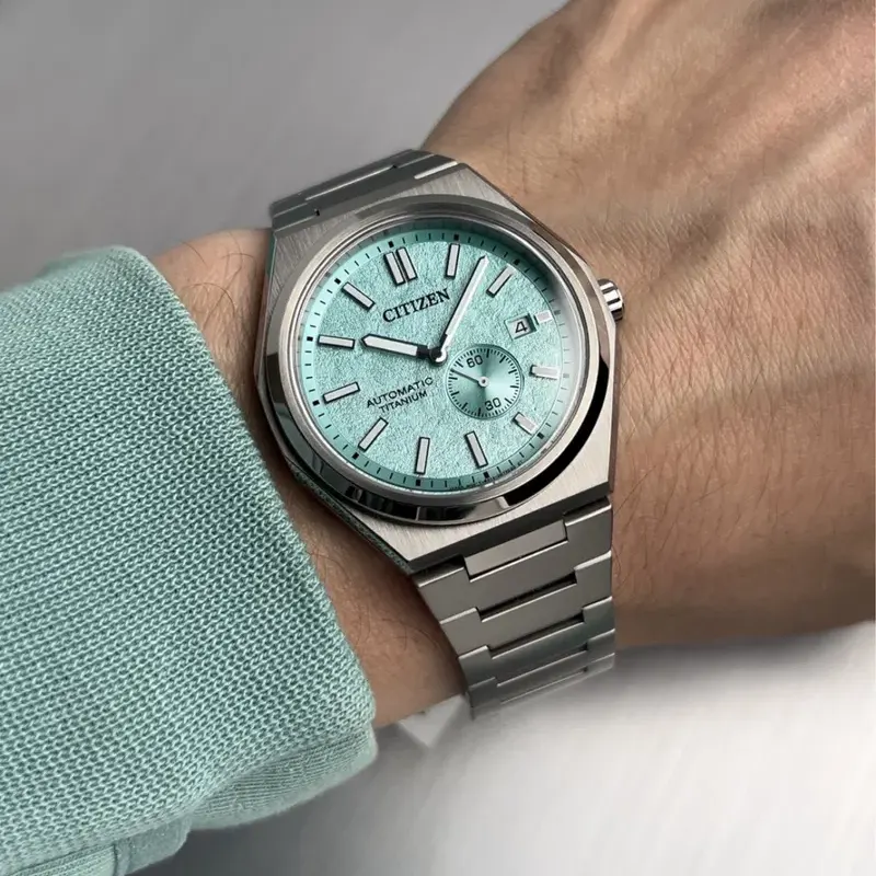 Citizen Zenshin Super Tiffany Blue Dial Men’s Watch- NJ0180-80M